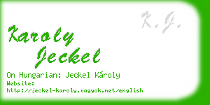karoly jeckel business card